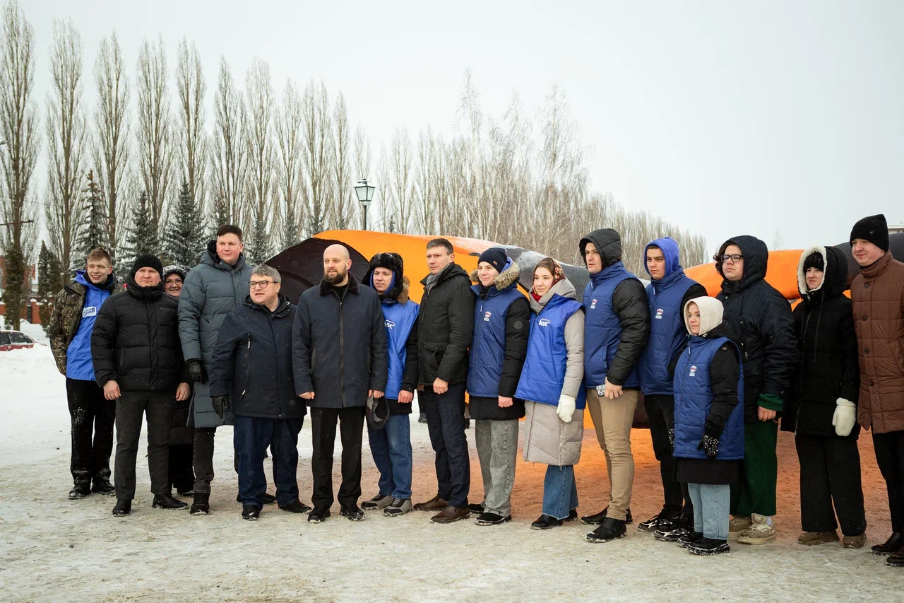 На мемориале «Курская дуга» появилась 150-метровая георгиевская лента