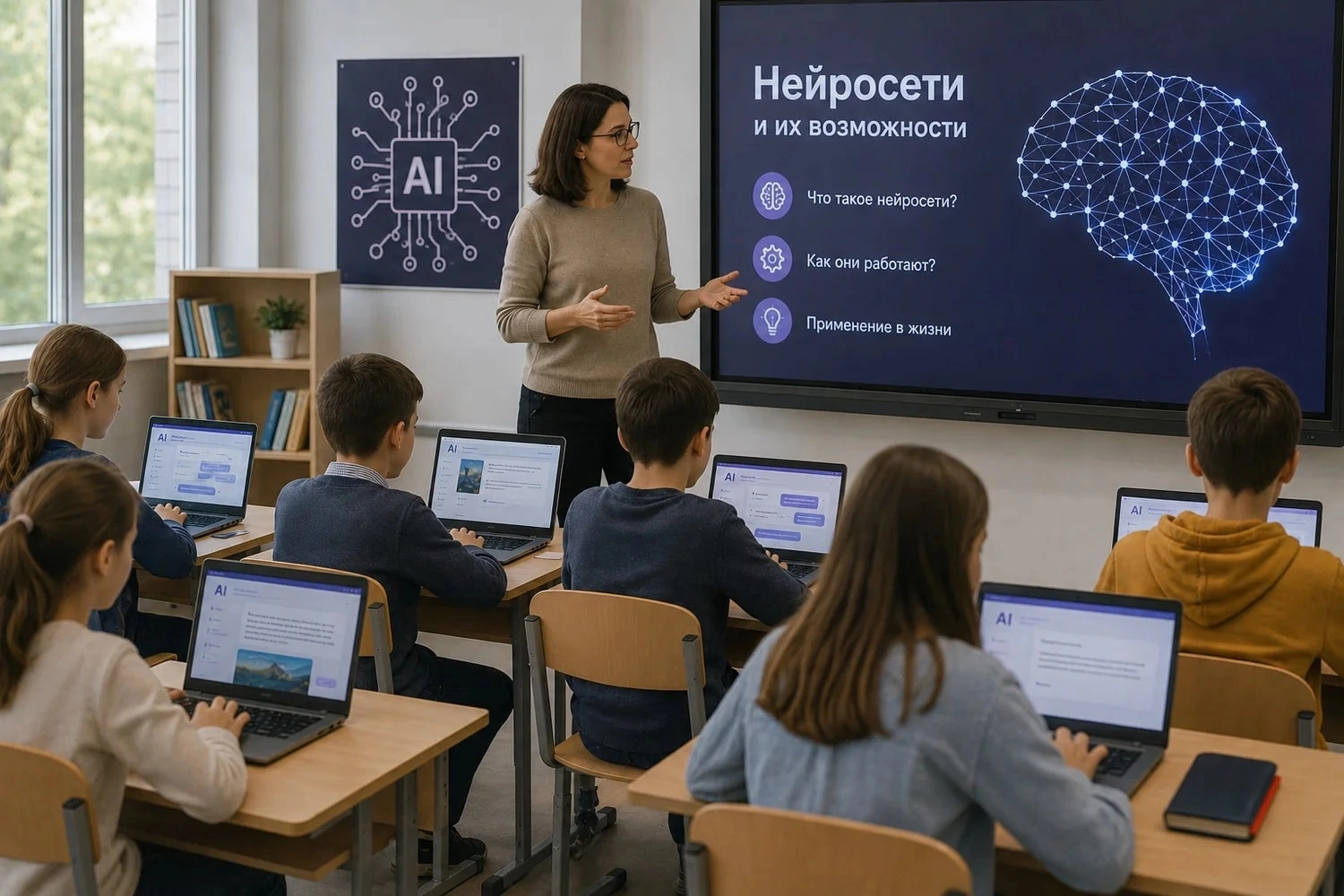 Семь школ Курска начнут учить школьников основам ИИ и защите от цифровых угроз