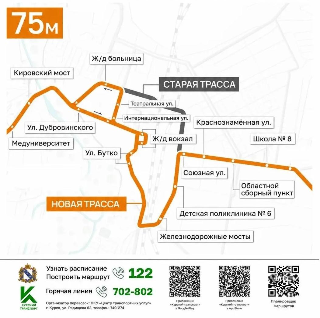 В Курске с 1 октября изменятся маршруты трех автобусов