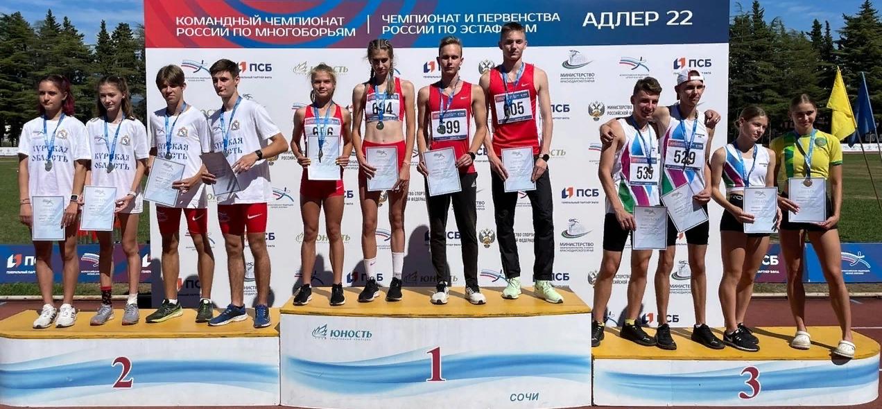 Сборная Курской области завоевала медаль Первенства России  по эстафетному бегу