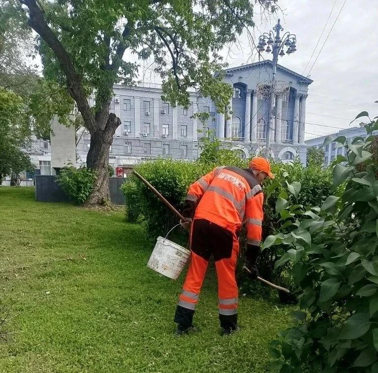 В курских общественных пространствах трудятся 36 сотрудников и 9 машин