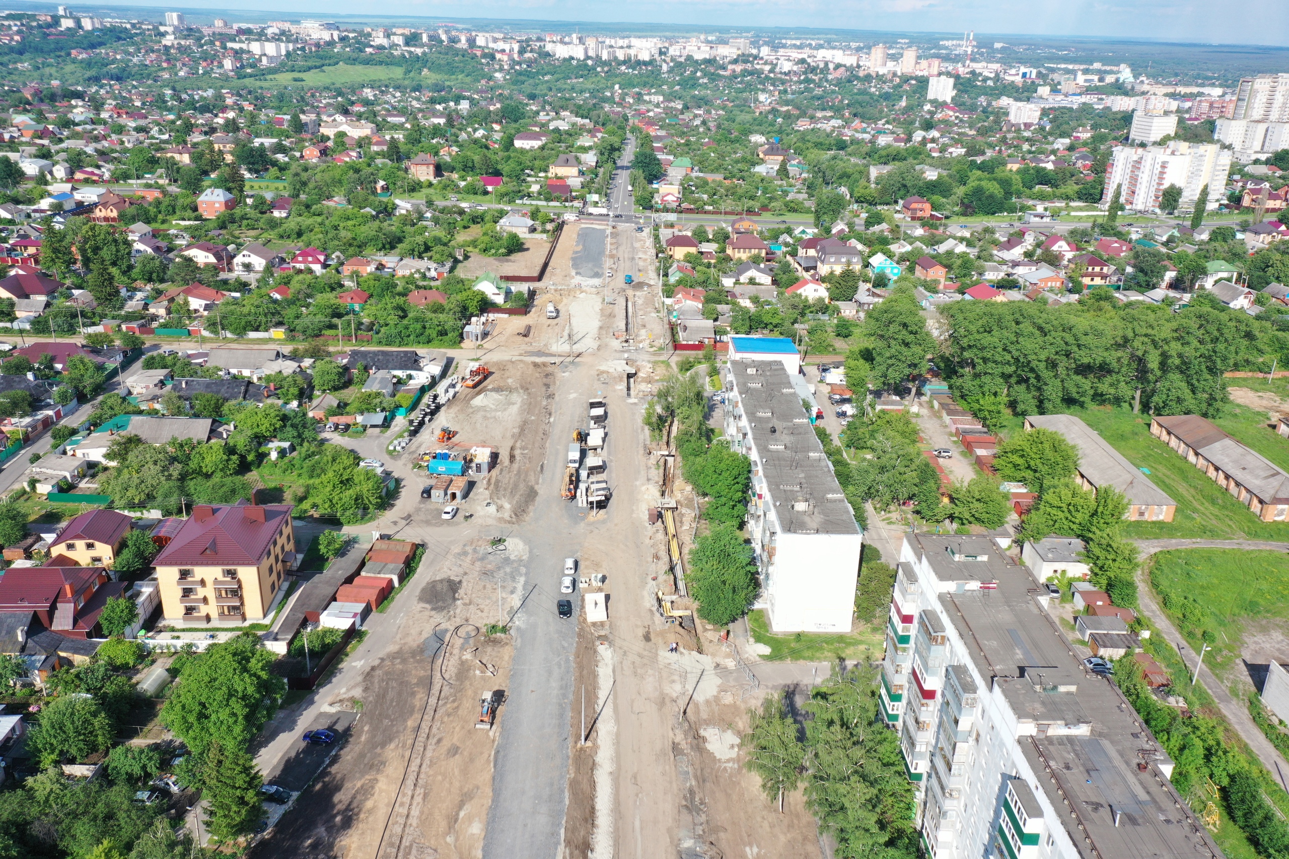 В Курске продолжается реконструкция участка улицы Бойцов 9-й дивизии