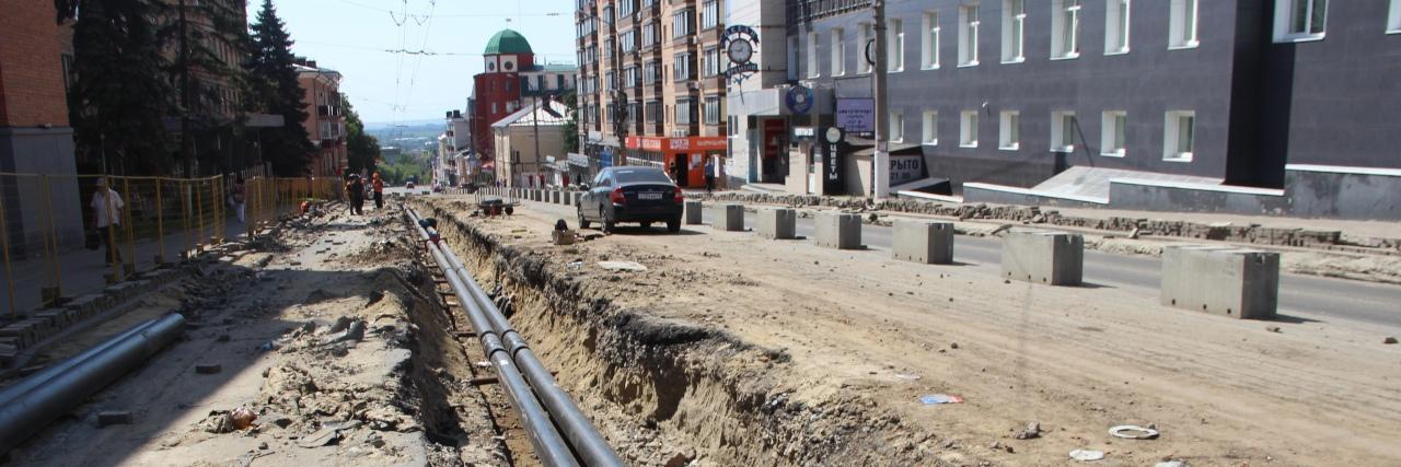 В Курске ремонт теплосетей на улице Радищева продлен до 27 августа