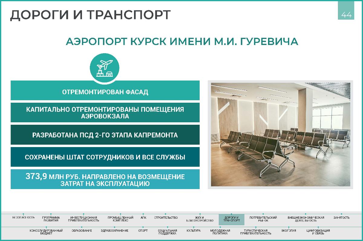 В Курске продолжается реконструкция аэропорта