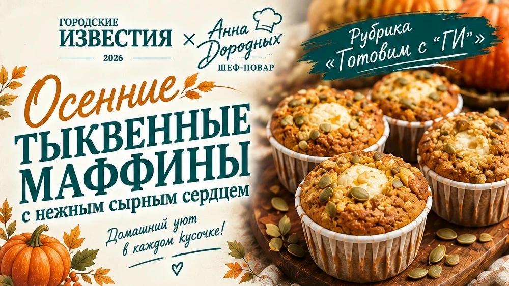 Курянам раскрыли рецепт тыквенных маффинов с запеченным сырным центром