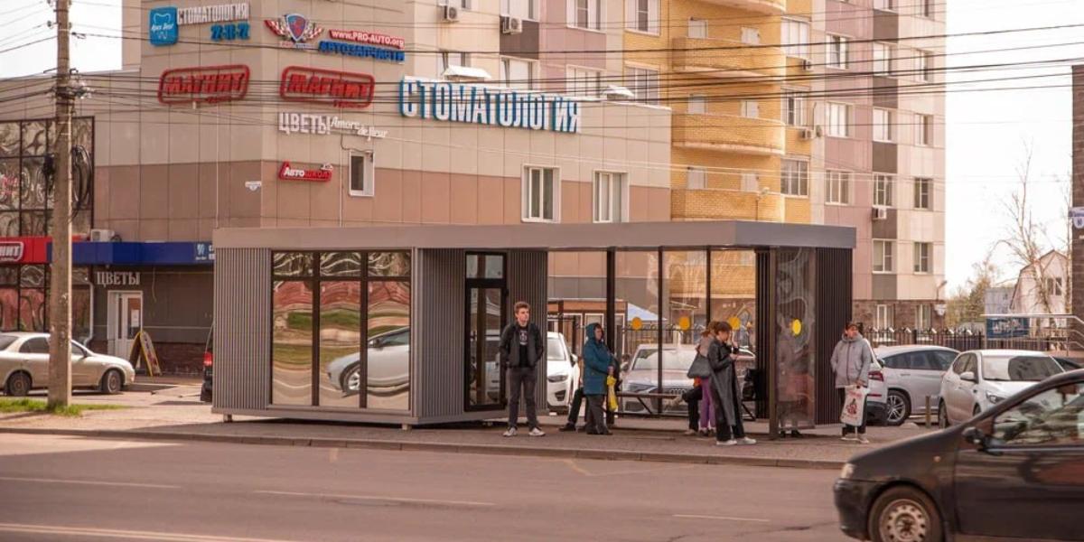 На улице Запольной установили киоск по дизайн-коду