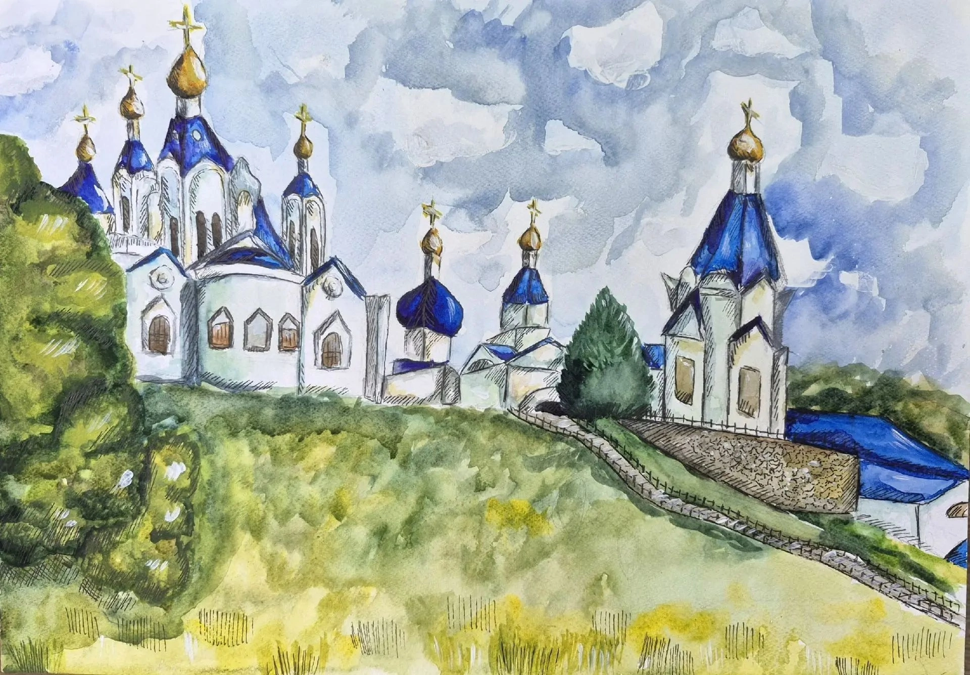 Курские юные художники запечатлели свет храмов