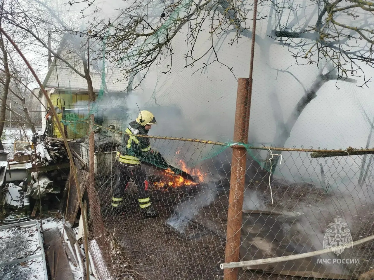 В Курском районе при пожаре погибли 30 кур