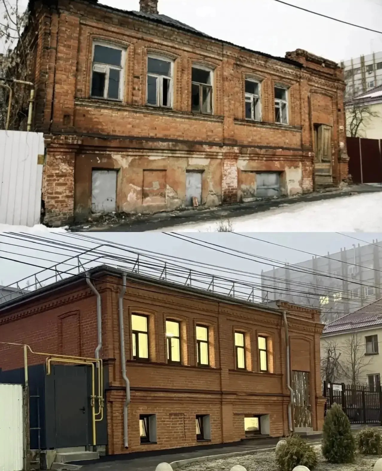 В Курске на улице Почтовой восстановили дом Безходарного